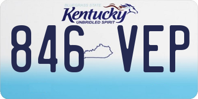 KY license plate 846VEP