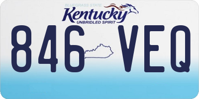 KY license plate 846VEQ