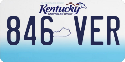 KY license plate 846VER