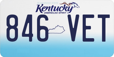 KY license plate 846VET