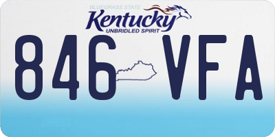 KY license plate 846VFA