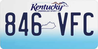 KY license plate 846VFC