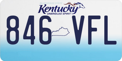 KY license plate 846VFL