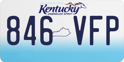 KY license plate 846VFP