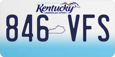 KY license plate 846VFS