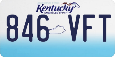 KY license plate 846VFT