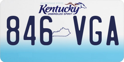 KY license plate 846VGA