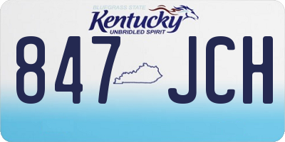 KY license plate 847JCH