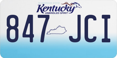 KY license plate 847JCI