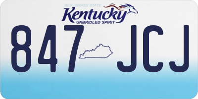 KY license plate 847JCJ