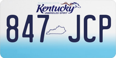 KY license plate 847JCP