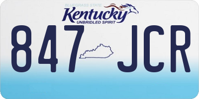 KY license plate 847JCR