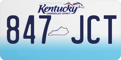 KY license plate 847JCT
