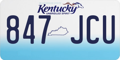 KY license plate 847JCU
