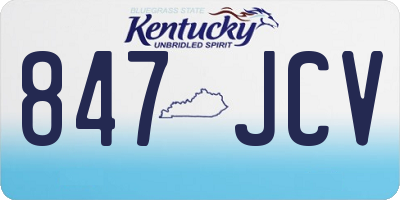 KY license plate 847JCV