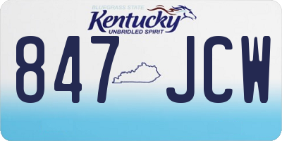 KY license plate 847JCW