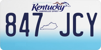 KY license plate 847JCY