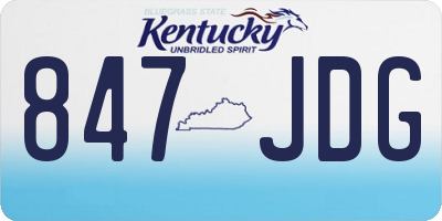 KY license plate 847JDG