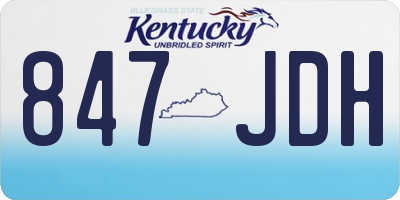 KY license plate 847JDH