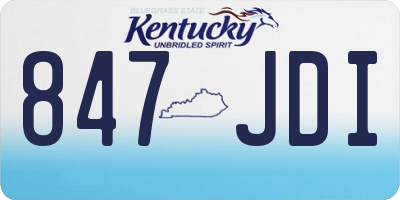 KY license plate 847JDI