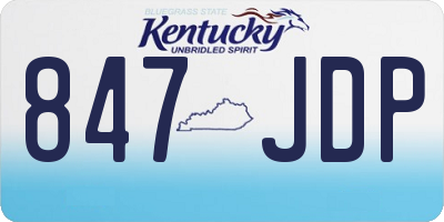KY license plate 847JDP