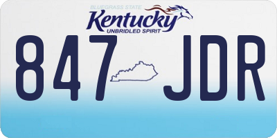 KY license plate 847JDR