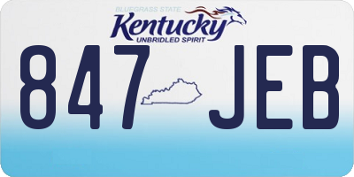 KY license plate 847JEB