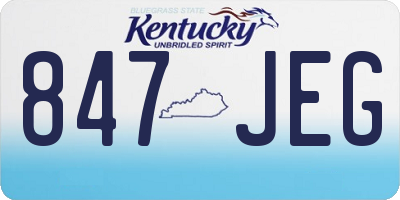 KY license plate 847JEG