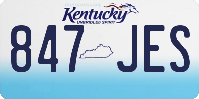 KY license plate 847JES