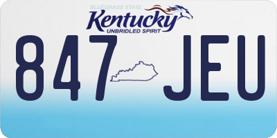 KY license plate 847JEU