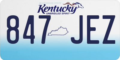 KY license plate 847JEZ