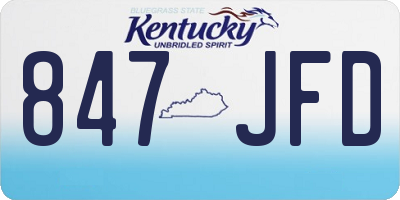 KY license plate 847JFD