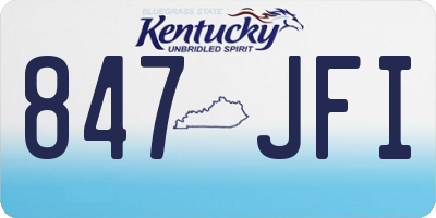 KY license plate 847JFI