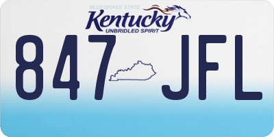 KY license plate 847JFL