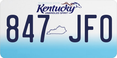 KY license plate 847JFO