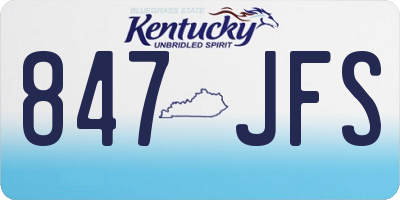 KY license plate 847JFS