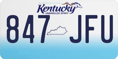 KY license plate 847JFU