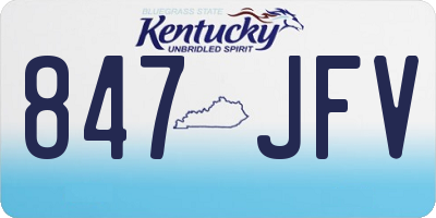 KY license plate 847JFV
