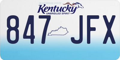 KY license plate 847JFX