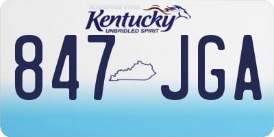 KY license plate 847JGA