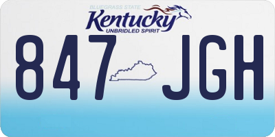 KY license plate 847JGH