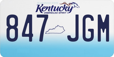 KY license plate 847JGM