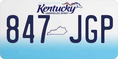 KY license plate 847JGP