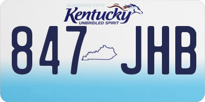 KY license plate 847JHB