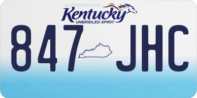 KY license plate 847JHC