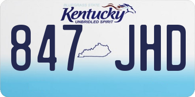 KY license plate 847JHD