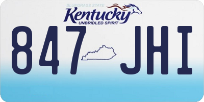 KY license plate 847JHI