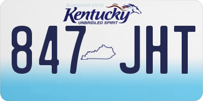 KY license plate 847JHT