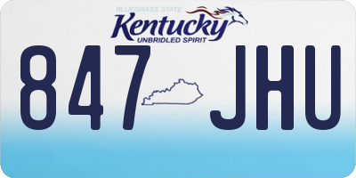 KY license plate 847JHU
