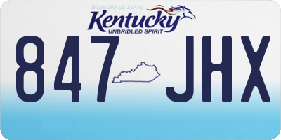 KY license plate 847JHX